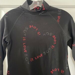 BOY LONDON Dress Black with Red Print Size S NWT